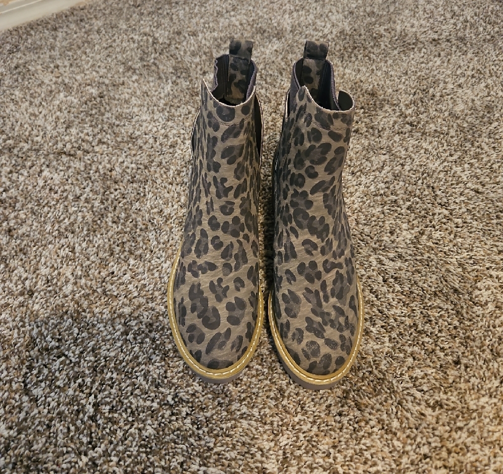 Leopard Print Ankle Boots